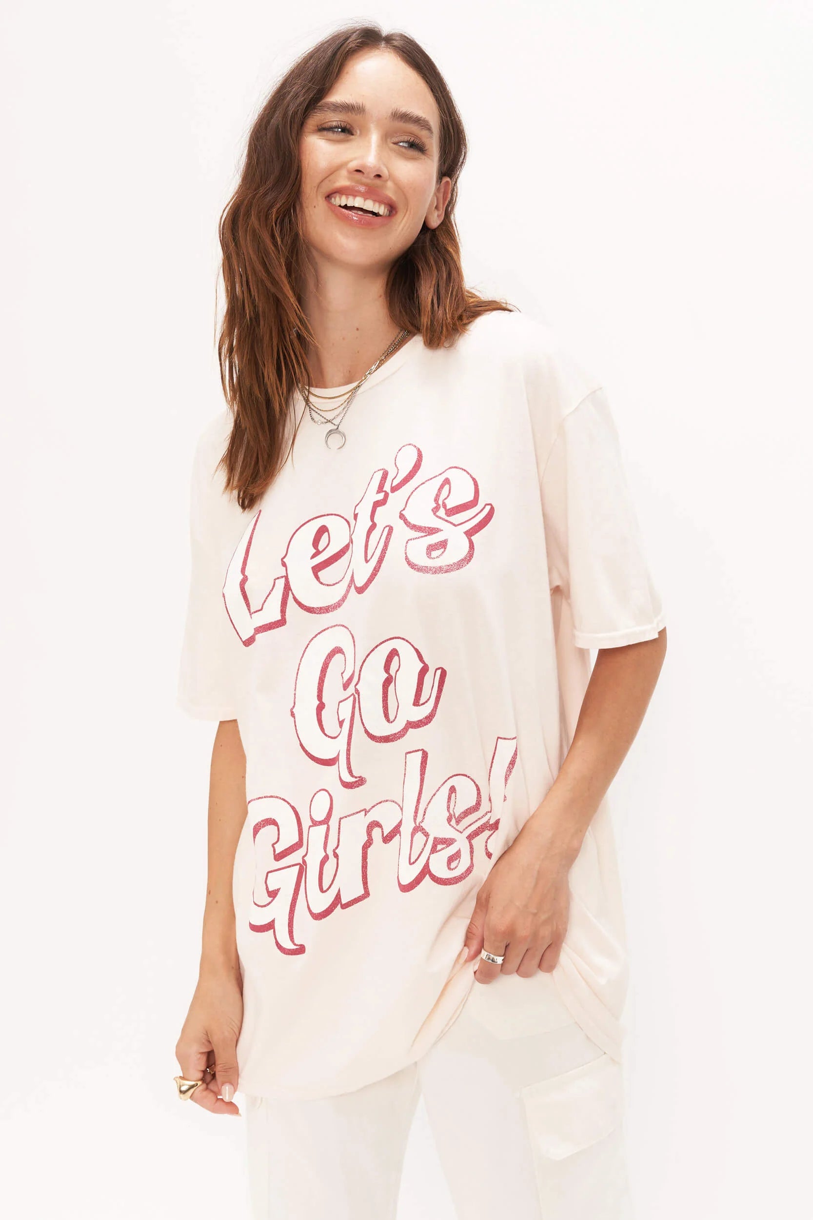 Women's Blouse with Long SleevesLet's Go Girls Graphic Tee