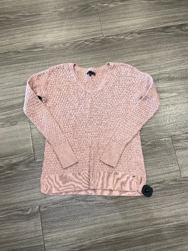 Women's Cotton Blend SweatersSweater By American Eagle In Pink, Size: S