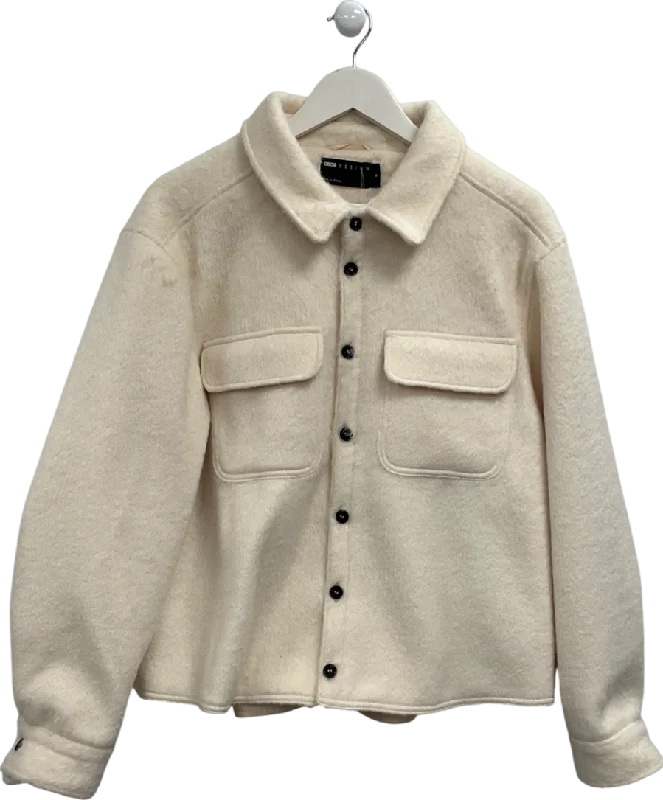 Women's Fine Gauge SweatersASOS Cream Faux Wool Jacket UK M