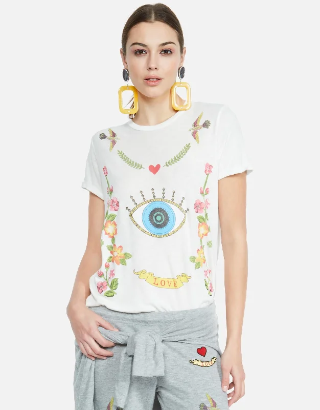 Women's Long-Sleeve BlouseEdda Floral Eye Love