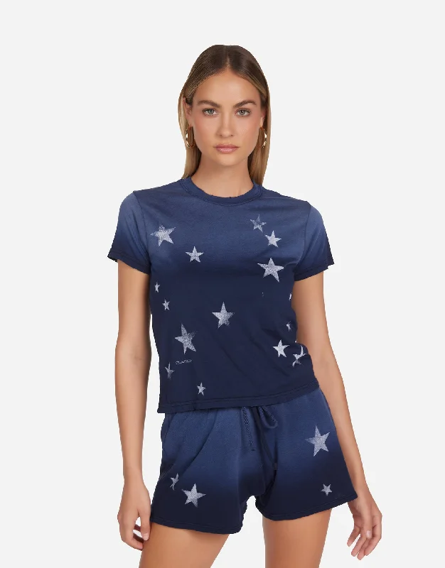 Women's Blouse with Mandarin CollarUrsula Vintage Stars