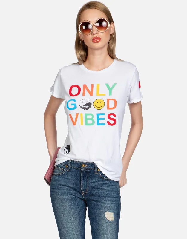 Women's Blouse with High CollarEdda Only Good Vibes