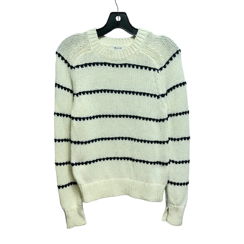 Women's Armenian Wool SweatersSweater By Madewell In Navy & Cream, Size: Xxs