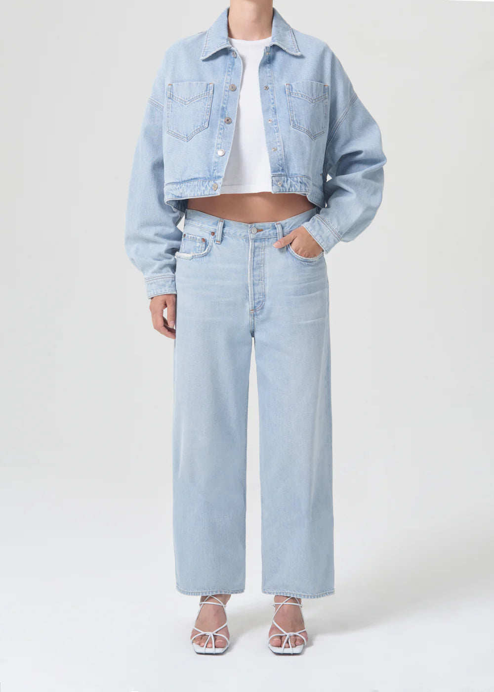 Women's Blouse with Rounded CollarAgolde Low Slung Baggy Jean