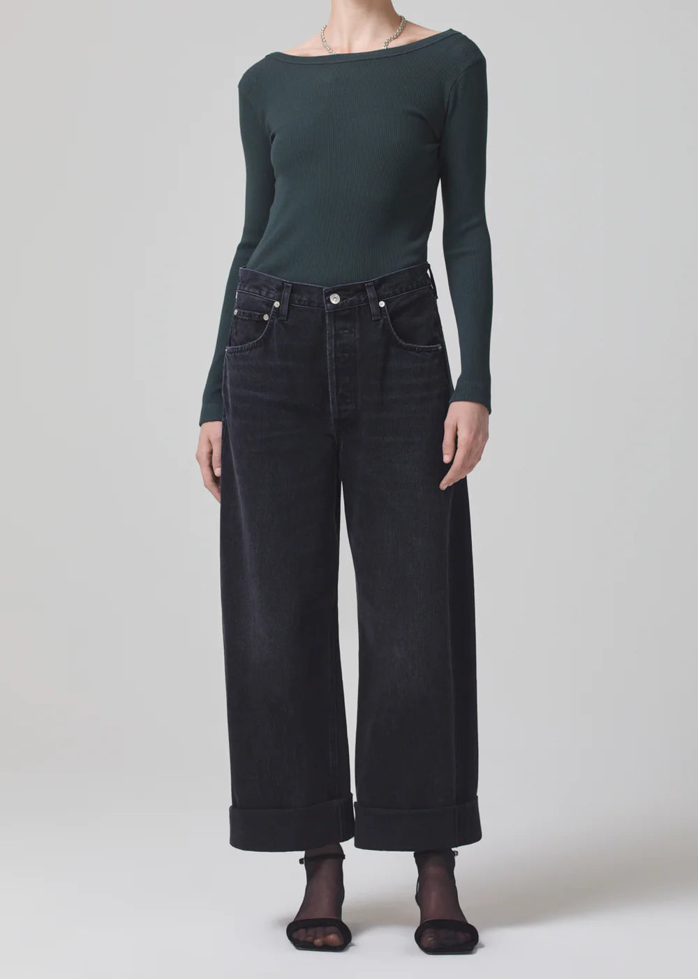 Women's Blouse with Asymmetrical HemCitizens of Humanity Ayla Baggy Jean