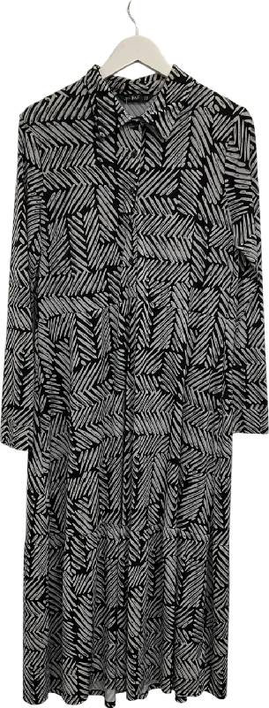 Women's Loose Fit SweatersF&F Black And White Patterned Maxi Dress UK 18