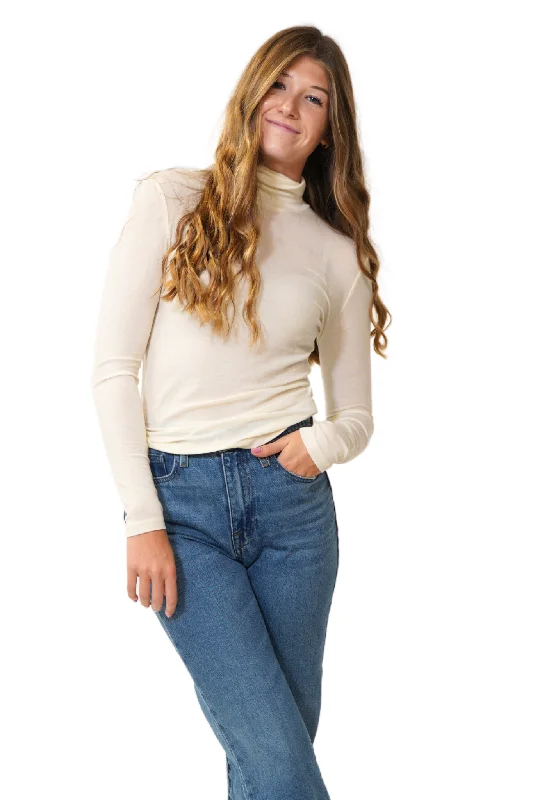 Women's Blouse with Square CollarPascale Turtleneck