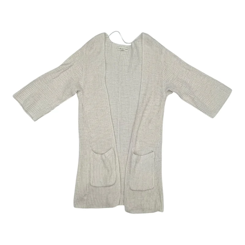 Women's V-Neck Woolen SweatersCardigan By Lou And Grey In Cream, Size:S