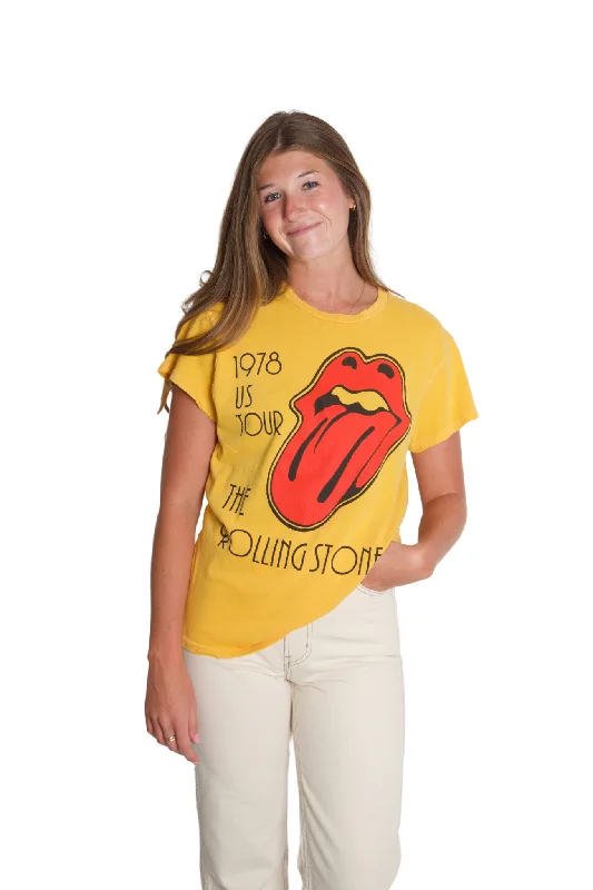 Women's Blouse with Square CollarRolling Stones 1978 US Tour Tee