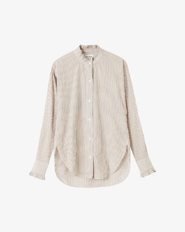 Women's Blouse with Wide CollarSaoli Shirt