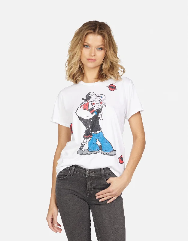 Women's Blouse with Narrow CollarWolf Popeye & Olive Oyl