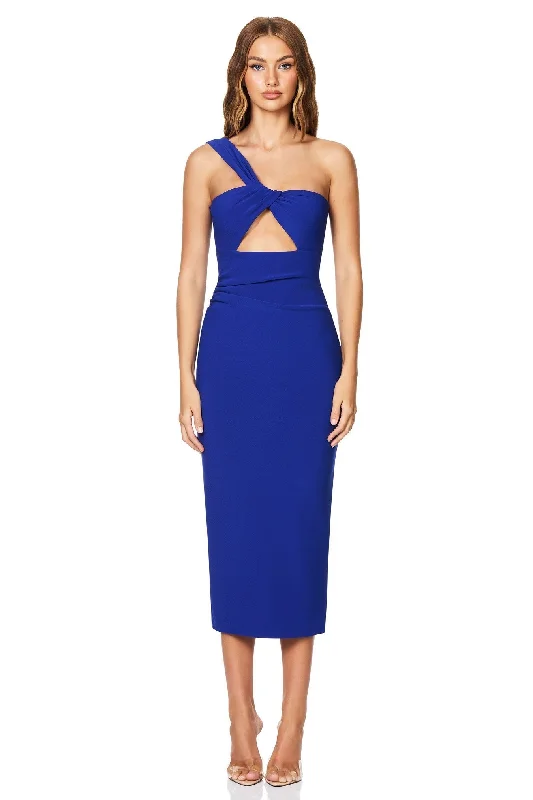 Women's Sweetheart Collar DressesNookie Tease Midi Dress - Royal