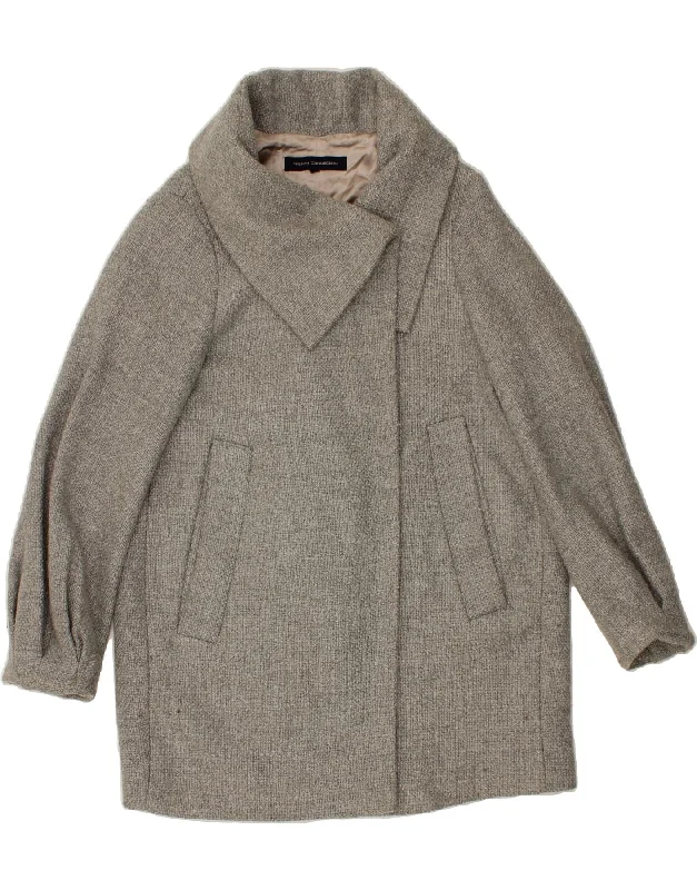 Women's Coats with Fur Trimmed PocketsFRENCH CONNECTION Womens Oversized Overcoat UK 8 Small Grey Viscose