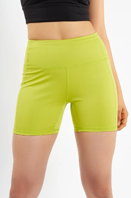 Women's Minimalist ShortsAcid Lime Basic Hot Shorts