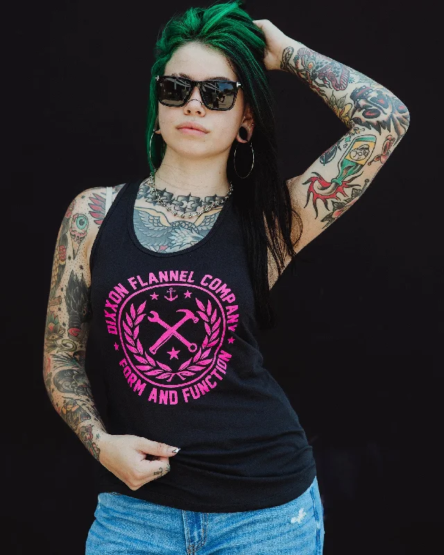 Women's Blouse with BeadsWomen's Pink Classic Crest Fitted Tank - Black