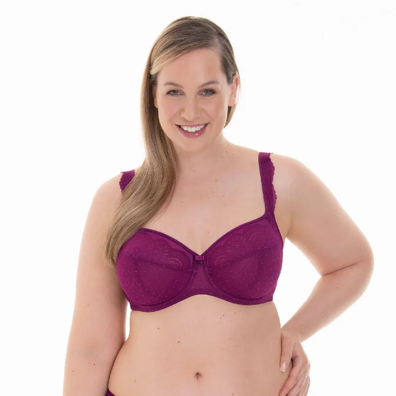 plus-size underwire bra with padded cupsBeugelbeha Selma F-J 5635 252 purple wine