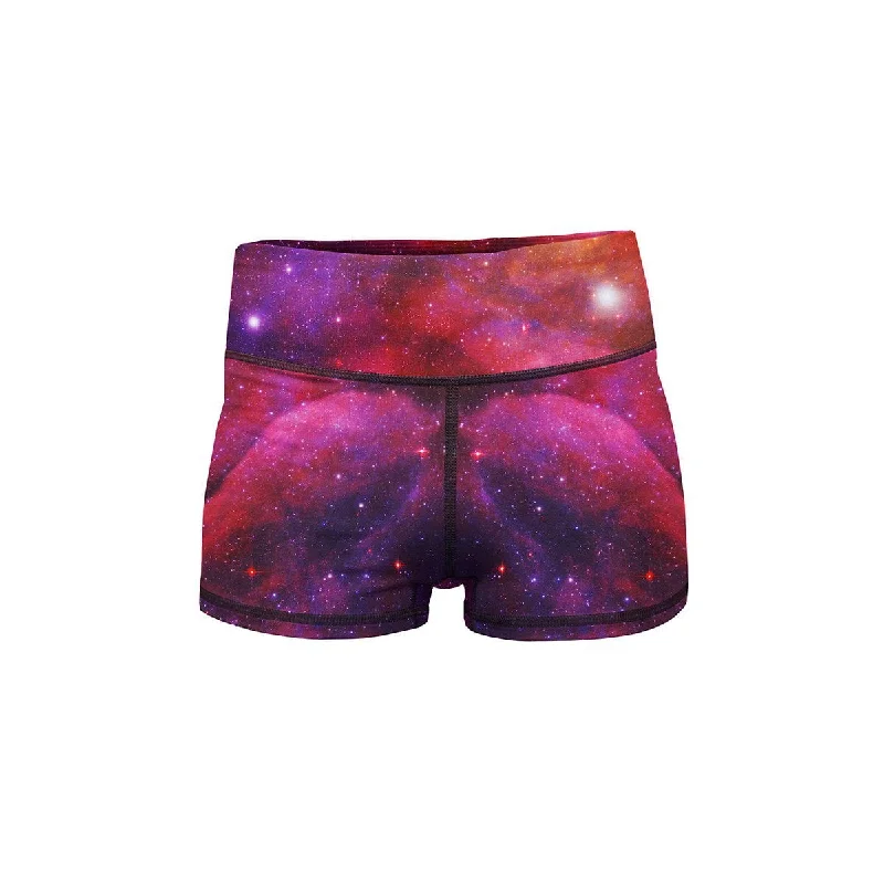 Women's Zip-Up ShortsStarburst Galaxy Yoga Shorts