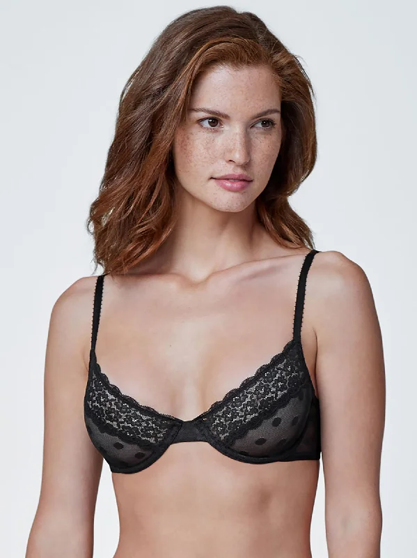 nursing bra with easy access clipsDare Dot Unlined Underwire Plunge Bra