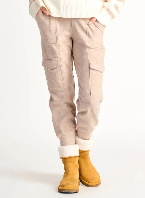 Women's JodhpursSoft Cargo Jogger In Oatmeal