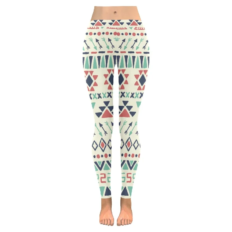 Graphic Ethnic pattern design print Low Rise Ladies yoga running Leggings