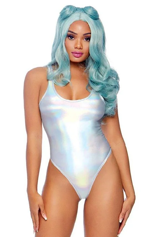 women's pajamas in pastel colorsHolographic Metallic Bodysuit