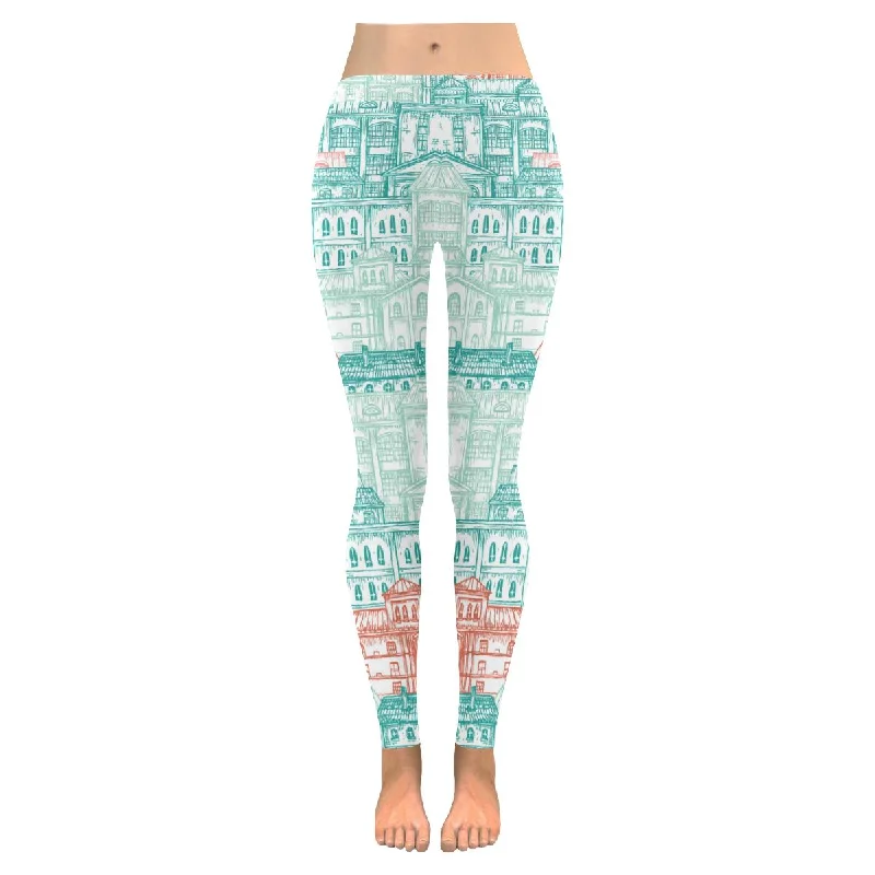 Zenzzle graphic Old City Low Rise Ladies yoga Leggings for women