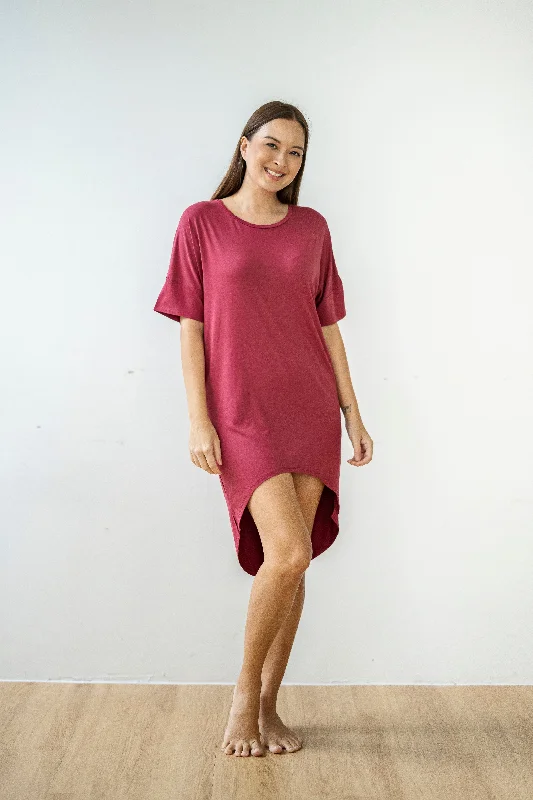 women's pajamas with a relaxed, casual vibeMysa Lounge Dress in Burnt Sienna