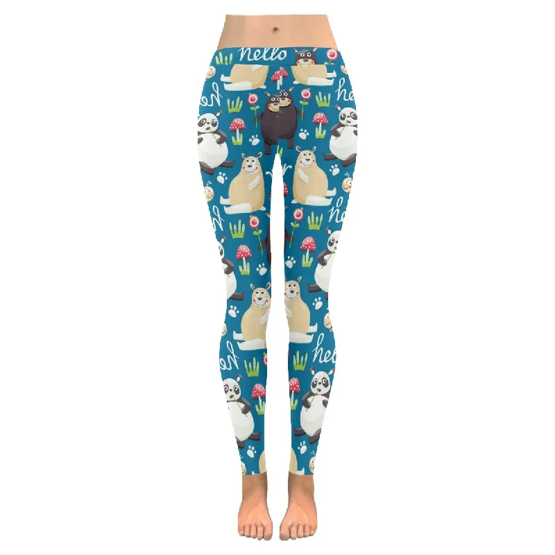 Zenzzle cute bears print graphic Low Rise yoga Leggings for women