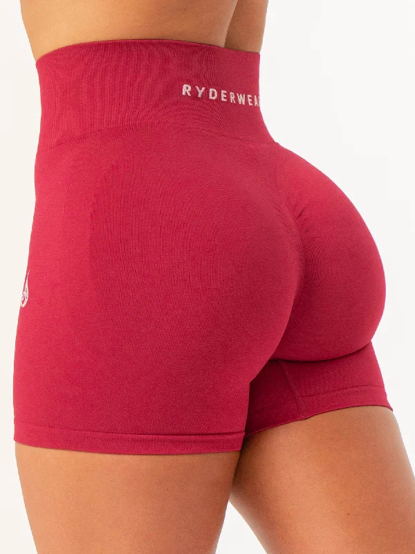 Women's Cozy ShortsContour Seamless Shorts - Berry Marl