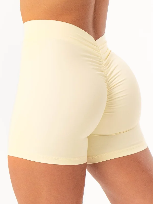 Women's Stylish ShortsNKD V Scrunch Shorts - Lemon Drop