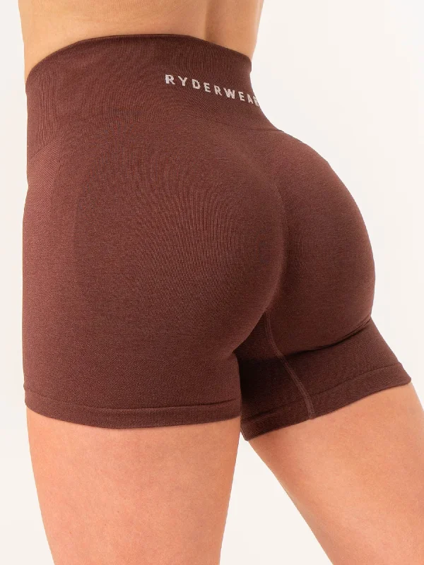 Women's Hiking ShortsContour Seamless Shorts - Chocolate Marl