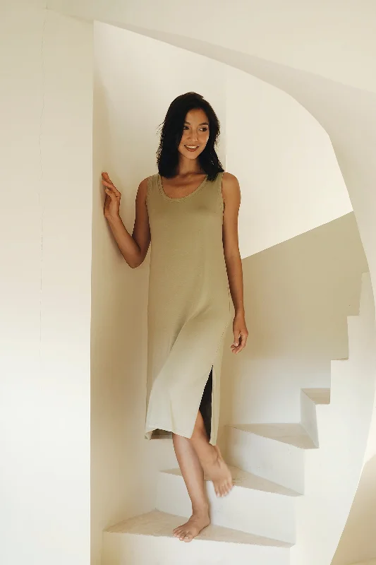 women's pajamas with a relaxed fitOffline Midi Dress in Matcha