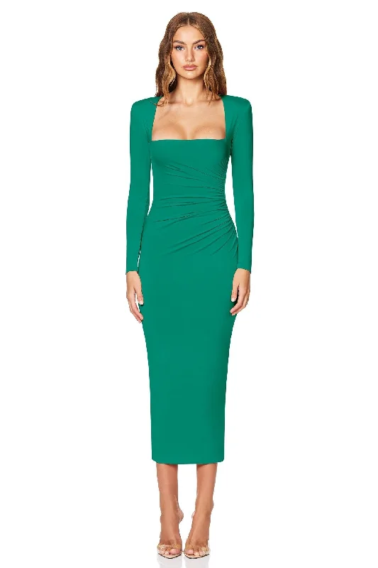 Women's Boat Collar DressesNookie Dare Midi Dress - Emerald