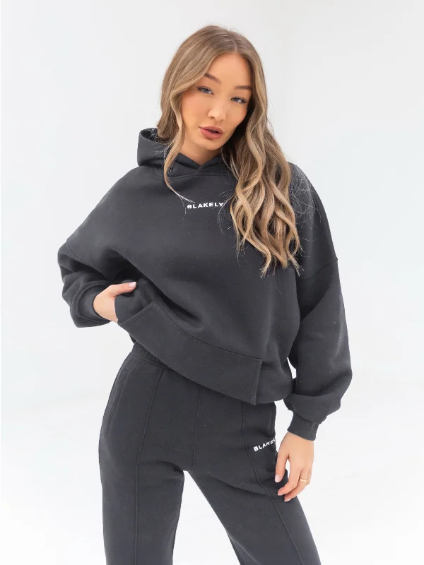 Women's Hooded Sweatshirts with Houndstooth LiningEveryday Hoodie - Charcoal