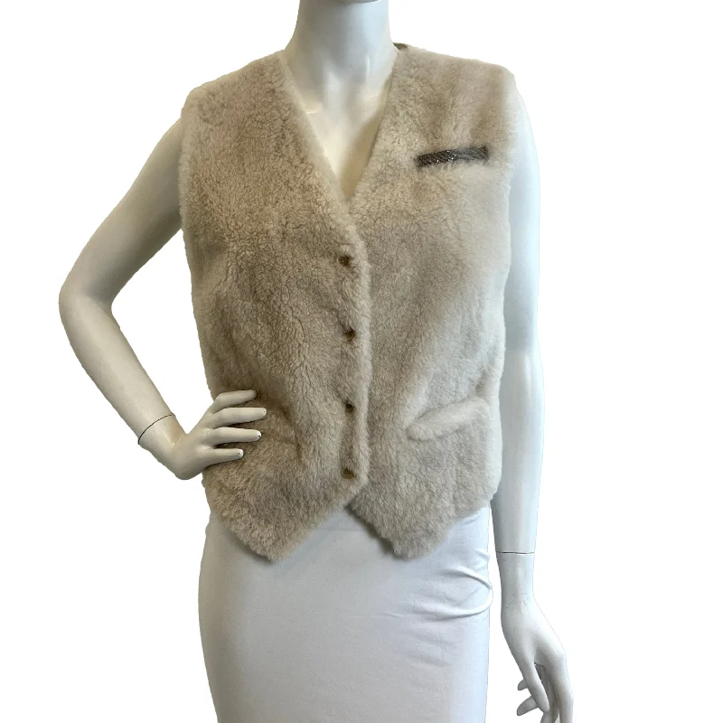 Women's Blouse with Peter Pan CollarBrunello Cucinelli Shearling Vest