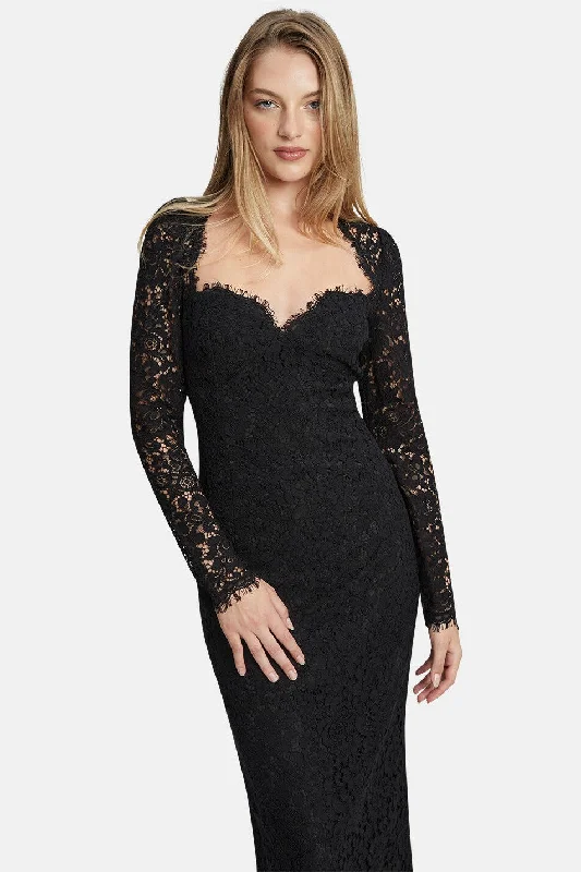 Women's Sleeveless DressesAurora Lace Midi Dress - Black