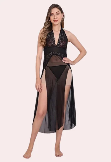 women's pajamas with a touch of elegance and sophisticationSensual Mesh Nightgown for Women