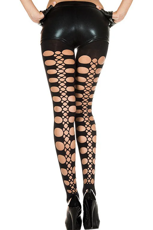 Music Legs Hole and Net Tights