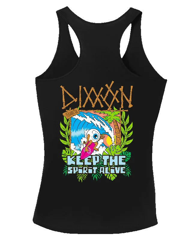 Women's Blouse with Gathered SleevesWomen's Keepin' the Surf Spirit Alive Eye Fitted Tank - Black