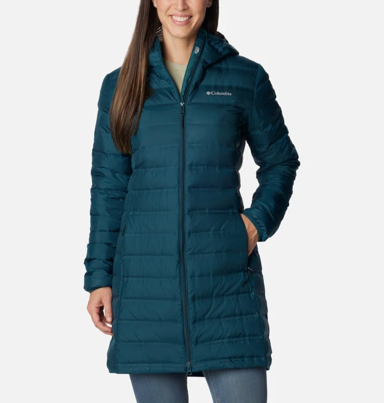 Women's Coats with ZipperColumbia Womens Lake 22 Down Long Hooded Jacket