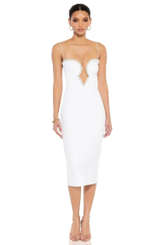 Women's Cut-Out DressesNookie Adorn Midi Dress - White