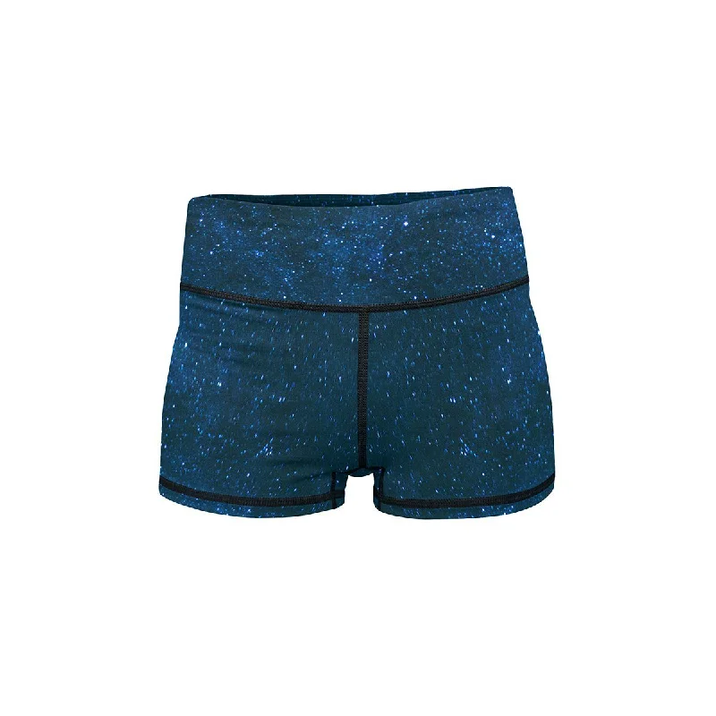 Women's Ruffle ShortsMidnight Blue Stars Yoga Shorts