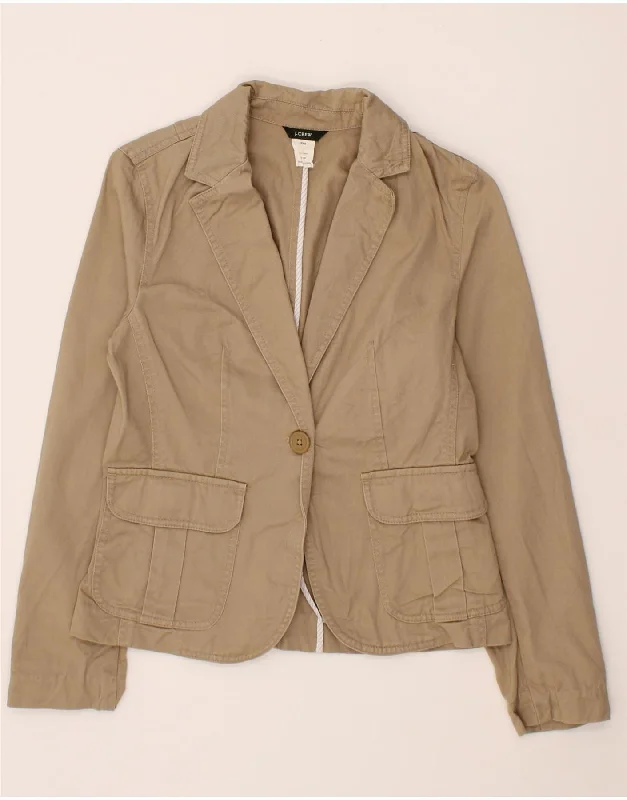 Women's Parka CoatsJ. CREW Womens 1 Button Blazer Jacket UK 6 XS Beige Cotton