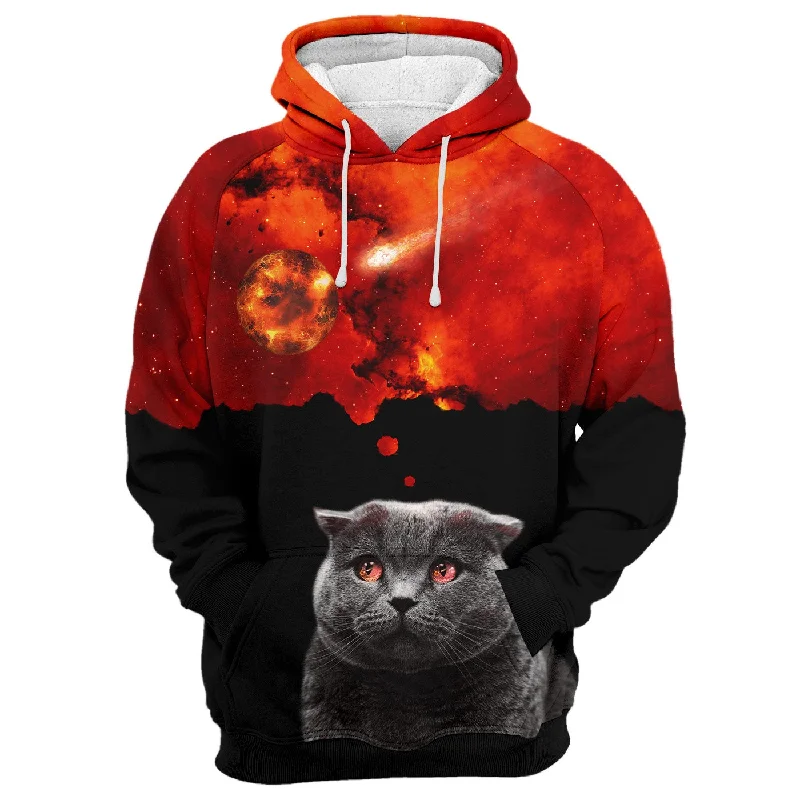 Women's Hooded Sweatshirts with Tweed LiningKitty Cat Hoodie