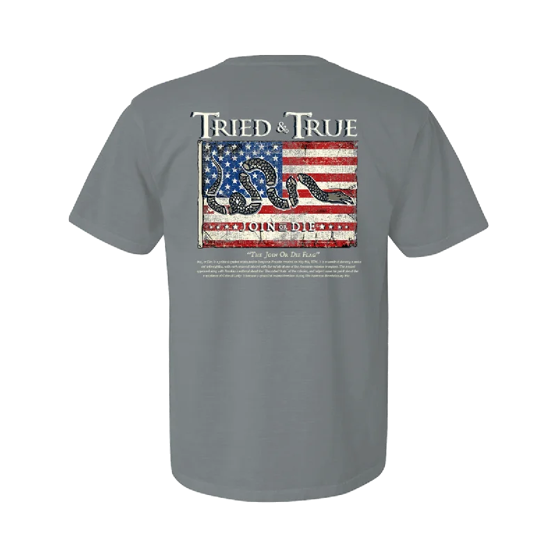 Women's Silk ShortsTried and True Join Or Die Flag Short Sleeve