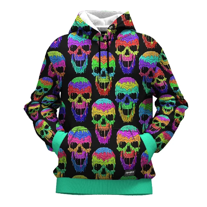 Women's Hooded Sweatshirts with Kangaroo PocketsLiquid Skull Hoodie