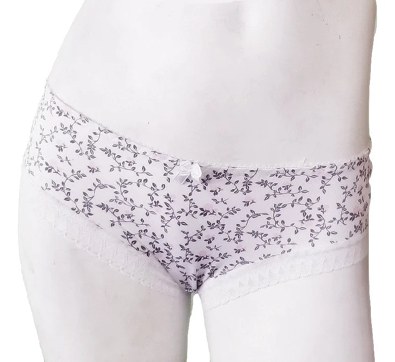 women's underwear with a concealed pocketVIP Panties - White Foliage