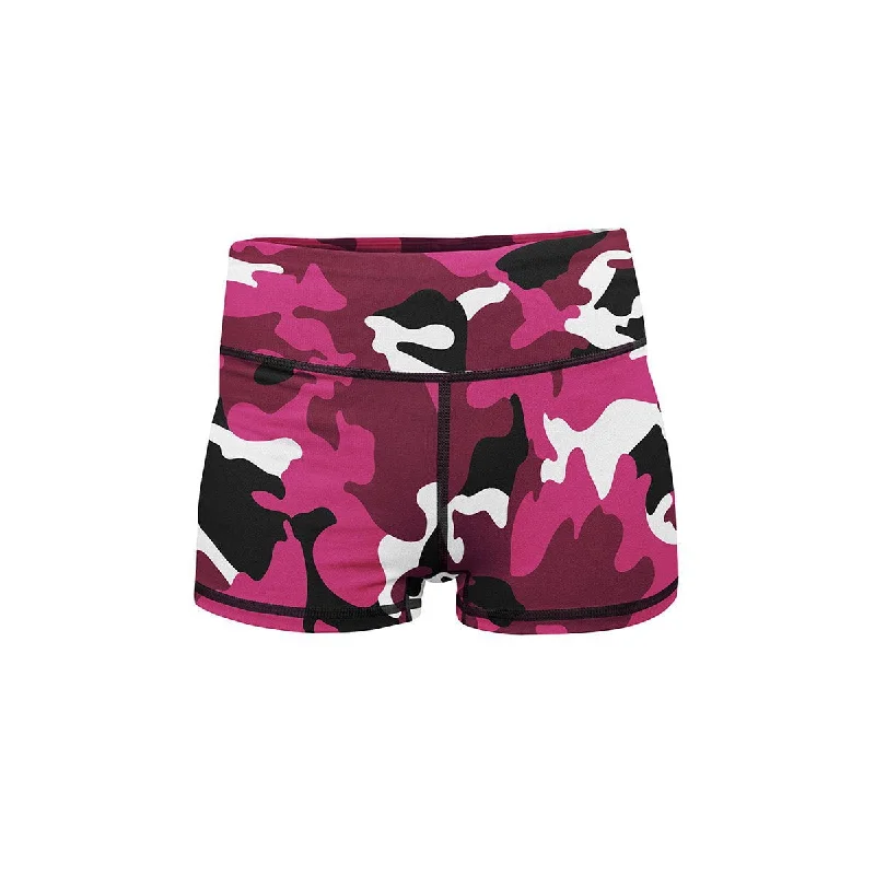 Women's Pleated ShortsPink Camo Yoga Shorts