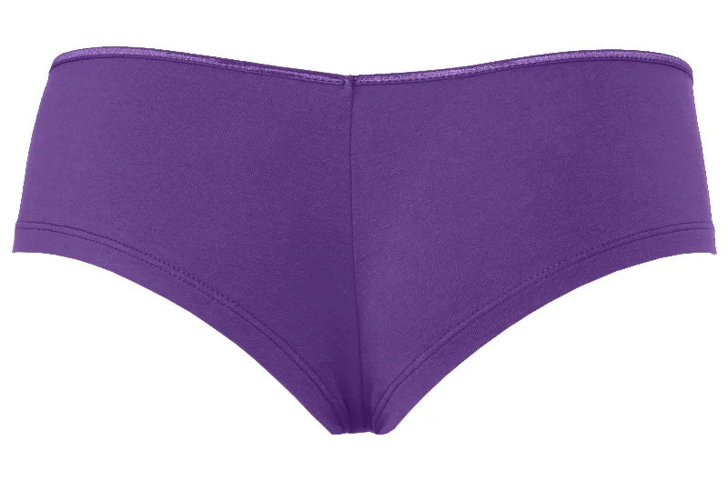 moisture-wicking mesh panties with a breathable modal lining for intense workoutsPurple Boyshorts — Starting at $3.50