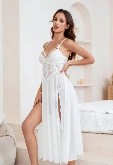 women's pajamas with a touch of eleganceFrench Daina Maxi Babydoll Nightwear